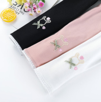 Childrens clothing Girls beat bottom pants Spring and autumn slim fit children pure cotton outwear long pants for childrens baby Han version pants white