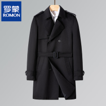 Romon mens windbreaker Middle Spring and Autumn youth business leisure handsome British slim coat jacket jacket men