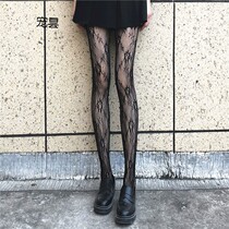 Black stockings lace pantyhose children thin black ins tide fishnet socks JK Japanese White lolita Net Red