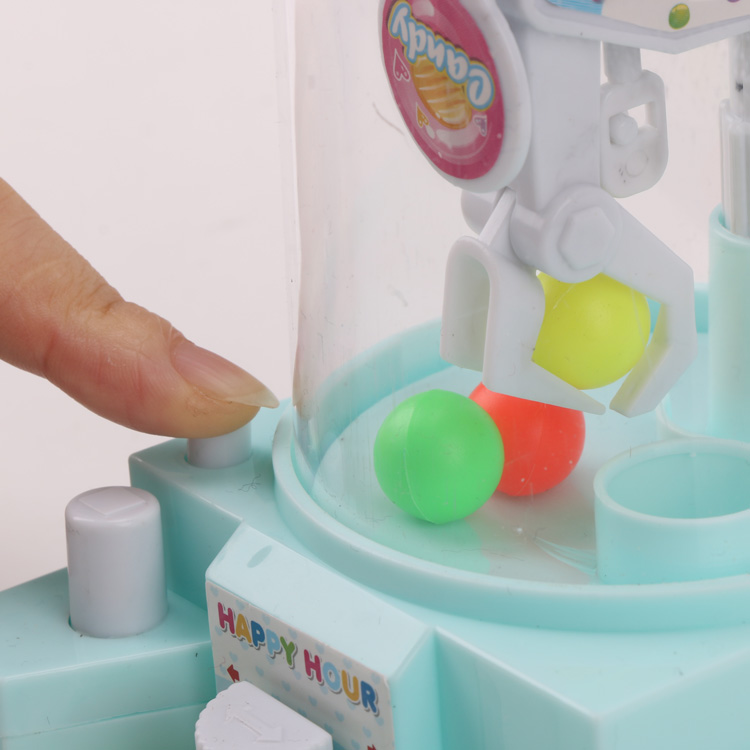 Children's Fun Toys Mini-Grab Doll Machine, Candy Clip, Doll Egg Twister, Boys and Girls'Small Home Game Machine