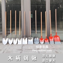 Shovel Agricultural tools Manganese steel shovel Outdoor garden household ripper digging soil planting tree steel shovel large wooden handle shovel