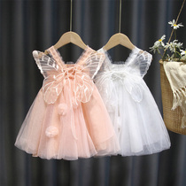 Baby Girl Summer Dress Childrens Clothing Mesh Childrens princess Dress Fairy Dress Girls Birthday Dress Puffy Skirt