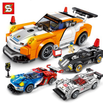 Senbao racing plus S brand series mixed assembly and disassembly childrens building blocks puzzle toys 607001-76 full set