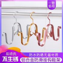 2 Drying shoes drying shoes artifact sandals shelf balcony hanging shoe rack adhesive hook indoor drain boots hanger aluminum