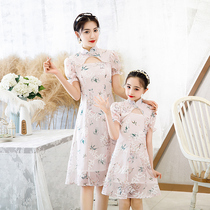 Fried Street 2022 new summer models for the summer the mother womens dress qipao and dress Chinese wind to improve the ancient wind and summer foreign air