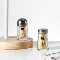 Japan ASVEL glass toothpick cylinder toothpick box toothpick jar Japanese simple creative compact desktop toothpick bottle