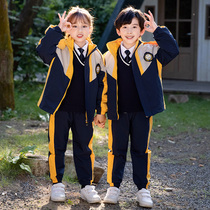 Kindergarten garden clothes spring and autumn suits childrens class clothes sportswear autumn and winter three sets of primary and secondary school uniforms