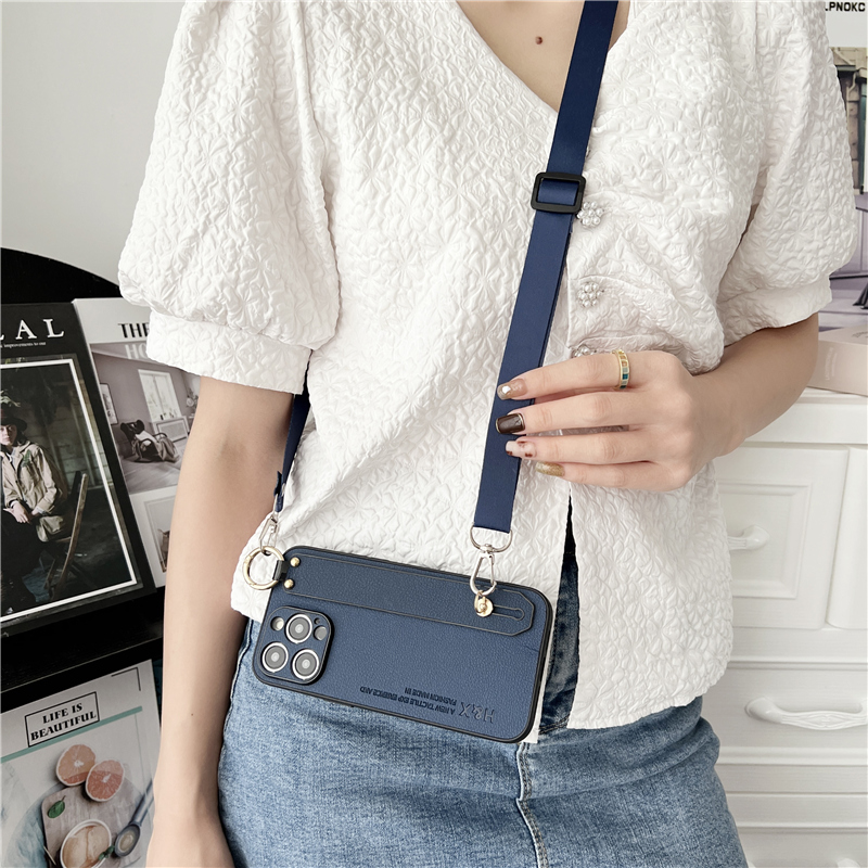 苹果14 Pro Max背带移动端壳力荐25年｜可以斜挎能够挂脖，16/15/13整个系适用的潮流挂绳壳来�了。