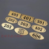 Customized room door number plate rental room dormitory Hotel Hotel custom-made not return do not change