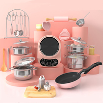 Mini kitchen really cook a full set of toys girl food play kitchen utensils cooking set childrens birthday gift House