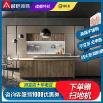  304 stainless steel cabinet customization Kitchen overall aluminum alloy stove cabinet integration whole house design and decoration customization