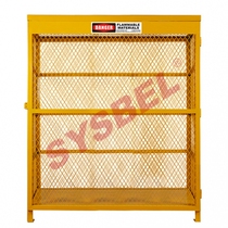 Sisbel High Pressure Gas Tank Storage Cabinet 18 Bottle Mesh Gas Cylinder Cabinet Storage Cabinet Storage Cabinet WA710318