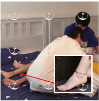 Ma Jiaqi with anklet hand-woven red and black rope foot ring male and female beads a pair of couples student Simple Gifts