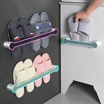  Bathroom slipper rack Wall-mounted bathroom punch-free shoe rack shelf Wall toilet shoe storage rack artifact
