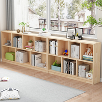 Solid wood Childrens bookshelves shelves Floor Home Living Room Baby Simple Dwarf Bookcase Plaid Cabinet Toy Containing Cabinet