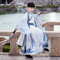 Hanfu boys spring and autumn childrens costume young mens clothing 2021 new summer boys childrens clothing ancient style Tang costume costume