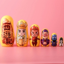 Authentic Matryoshka Journey to the West 6-layer toy gift girl childrens puzzle girl Pig Bajie Chinese style 5