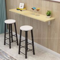 New Dining Table Folding Table Bar Desk Home Strip Table Leaning Against Wall Narrow Table Wall-mounted Small Minimalist Teatea Shop Folded