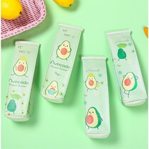 Japanese Net red cartoon cute avocado creative student pencil case large capacity three-dimensional stationery box female simple pen box