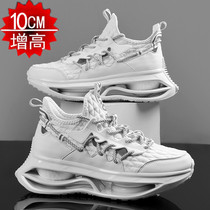 2021 new summer breathable thick-soled trendy shoes invisible inner mens shoes 10cm students small white shoes national tide Sports