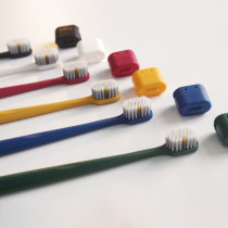 Spiral two-color super soft hair adult toothbrush 6-pack silver ion antibacterial super soft bristle toothbrush 6-pack