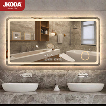 Wall-mounted bathroom anti-fog mirror bathroom touch screen smart mirror toilet makeup with light luminous mirror hanging wall