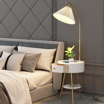 Coffee table floor lamp Nordic living room light luxury sofa side design sense storage bedroom bedside table vertical smart desk lamp