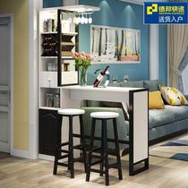 Home bar wine cabinet porch partition cabinet creative small bar table high foot dining table European style simple modern bar table
