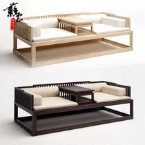 New Chinese style solid wood Luohan bed modern simple living room home sofa small apartment villa high-grade noble concubine Luohan couch