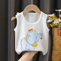 Child Pure Beating Cotton Vest Summer Boy Clothes Sleeveless Jacquard Sweatshirt Home Conserved Girl Pendant With a T-shirt on the bottom