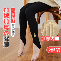 Girls leggings plus velvet thickened one cold-resistant childrens pantyhose to keep warm in autumn and winter.