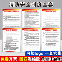 Fire safety system factory workshop safety production management regulations system brand Wall warehouse Enterprise slogan fire safety supervision fire safety supervision fire protection electricity operation regulations warning sign box can be customized