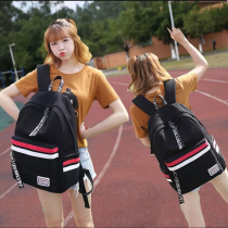 Korean version of Harajuku ulzzang middle school students junior high school students backpack champion school bag mens double shoulder bag women 2021 new
