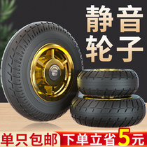 Cart wheels 6 inch heavy duty trailer hand truck single wheel 3 inch silent caster brake wheel Rubber pulley Universal wheel