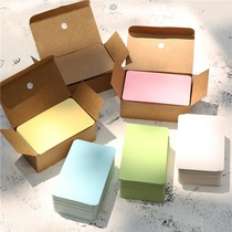 Color blank card diy graffiti character Pinyin small card round Kraft paper word card hard card paper 100 sheets