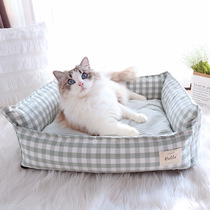 The cat's nest is warm in winter and the dog's nest can be dismantled and washed. The cat's teddy Koji dog's sleeping nest is universal in all seasons.