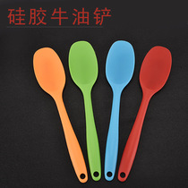Small one-piece all-inclusive handle silicone spoon spoon soup soft head silicone scraper spoon kitchen utensils non-stick pan