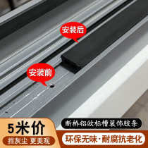 Broken Bridge aluminum European standard groove door and window flat seal dust seal decorative edge hard EPDM rubber sealing strip