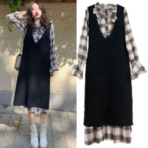 Pregnant women autumn set fashion 2021 new autumn shirt two-piece spring and autumn pregnant women dress
