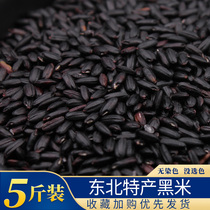 Northeast farmers self-produced black rice fragrant rice five grains black fragrant rice new rice 5 catties full