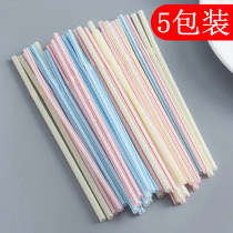 1000 disposable straw pearl milk tea coarse straw independent packaging colored juice soybean milk plastic straw