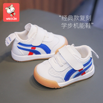 Toddler shoes baby shoes chun qiu kuan baby shoes soft anti-slip 0 1-3 years old childrens shoes female baby ji neng xie