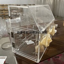 Transparent acrylic experimental inert nitrogen gas glovebox anaerobic operating box Plexiglass glovebox customization