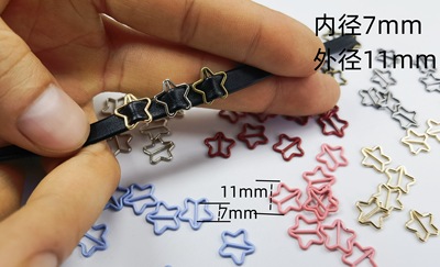 taobao agent BJD baby clothing baby shoes mini baby clothing belt buckle shoe buckle 7mm pentagram, Japanese character buckle decorative supplementary material