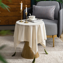 Nordic French ins Wind hollow light luxury lace dust cover cloth piano small round table coffee table tablecloth cover custom