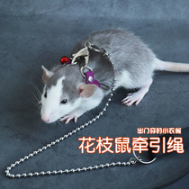 Flower mouse traction rope take-out summer small clothes training supplies walking mouse rope vest type anti-Bite chain