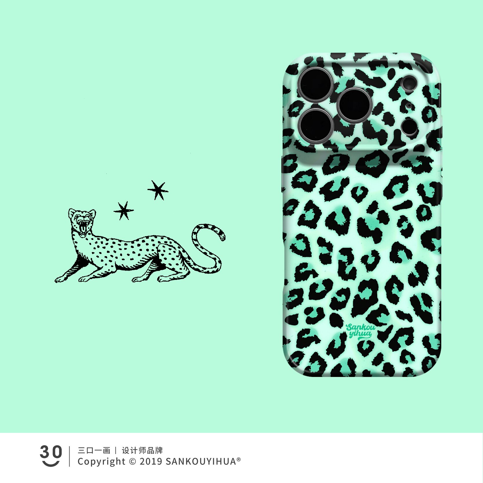 Style 3 — Leopard print mint soda iPhone18pro mobile phone case is super — Girls 160+ - Graffiti Cat & Yellow Banana iPhone
