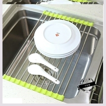 Drain rack foldable washing basin Water filter basket Lishui dripping water leakage sink curtain stainless steel sink tank 