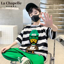 Lashabelle boy clothes summer short sleeve suit 2022 new summer clothing childrens spring and autumn big children sports two sets