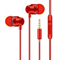Suitable for Huawei glory oppo xiaomi vivo headset in-ear original Y73 Y93 Y97 Mobile phone universal k song wired female original half earplugs Original Android microphone high quality red